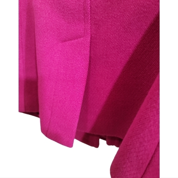 Talbots Wool Blend Waistcoat in Festive Fuschia 12 Zip Button Front Pockets - Picture 7 of 8